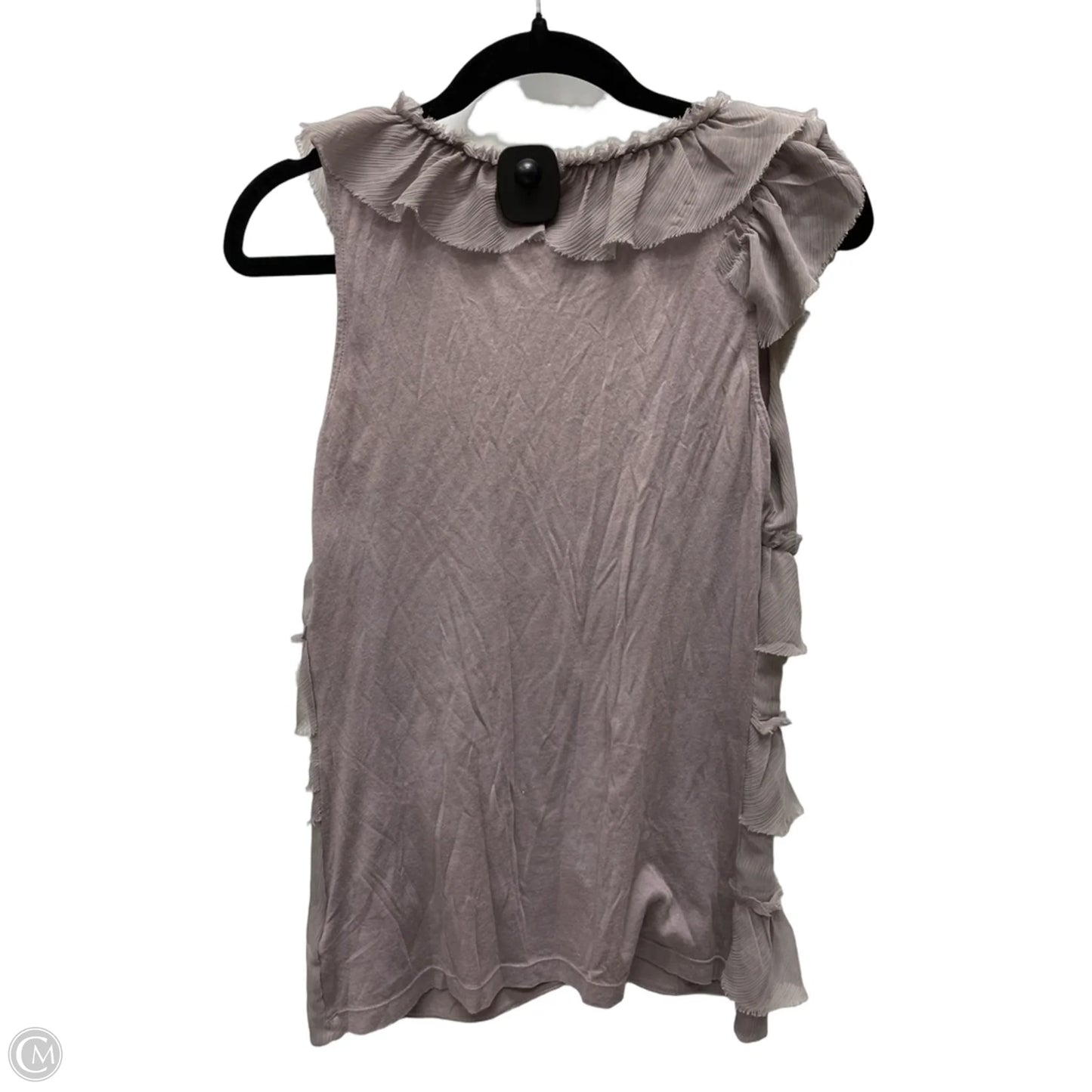 Blouse Sleeveless By Deletta In Grey, Size: M