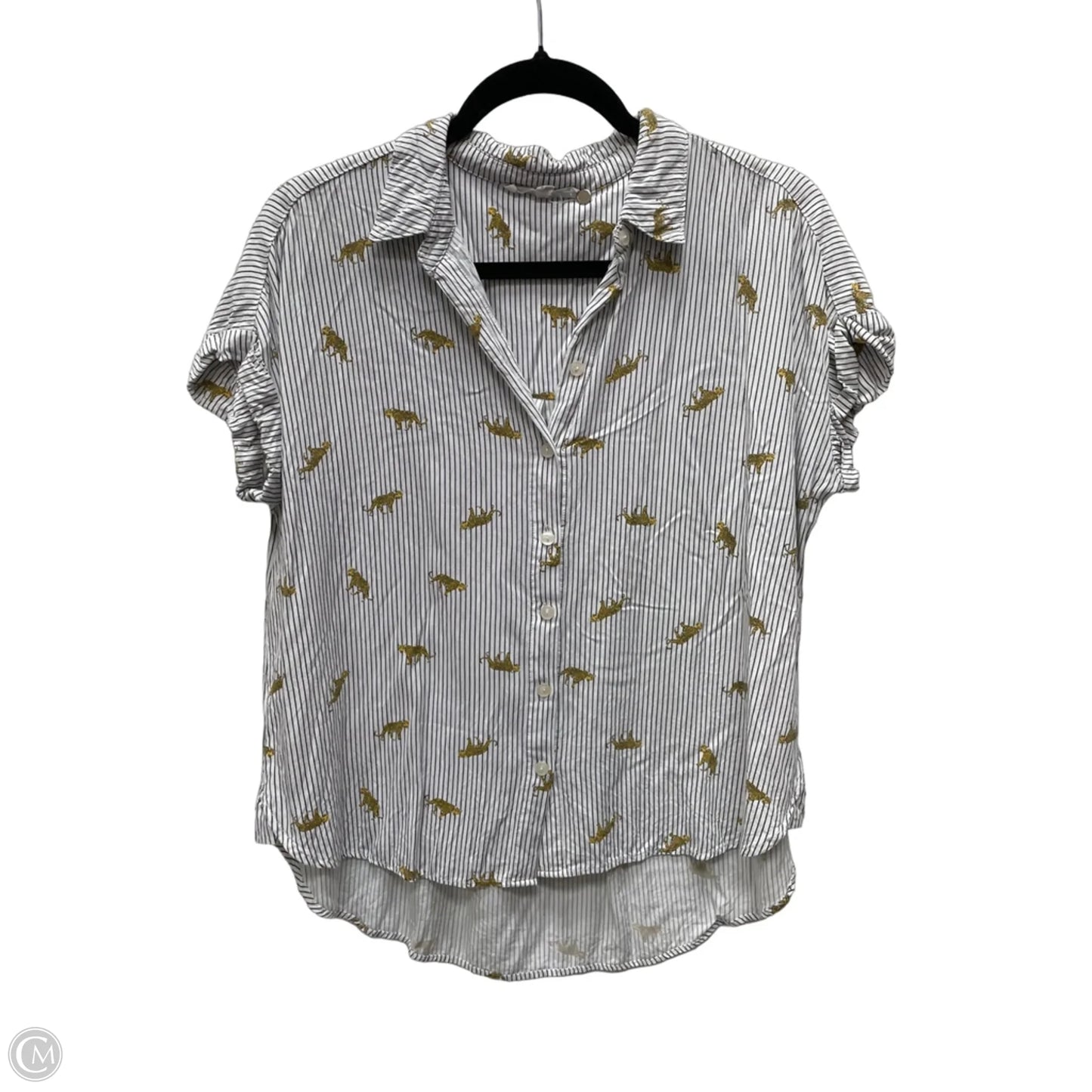 Top Short Sleeve By Jane And Delancey In Striped Pattern, Size: M
