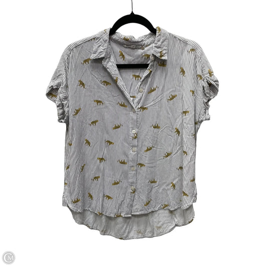 Top Short Sleeve By Jane And Delancey In Striped Pattern, Size: M