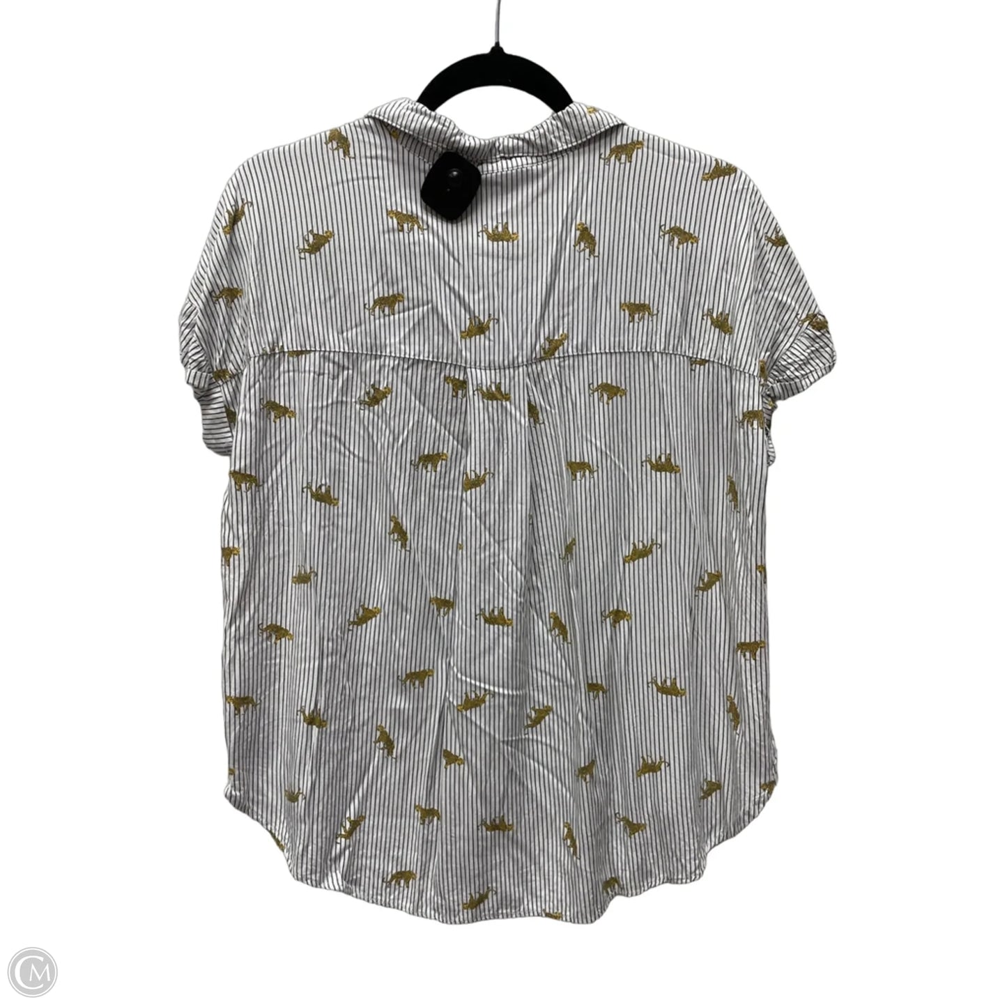 Top Short Sleeve By Jane And Delancey In Striped Pattern, Size: M