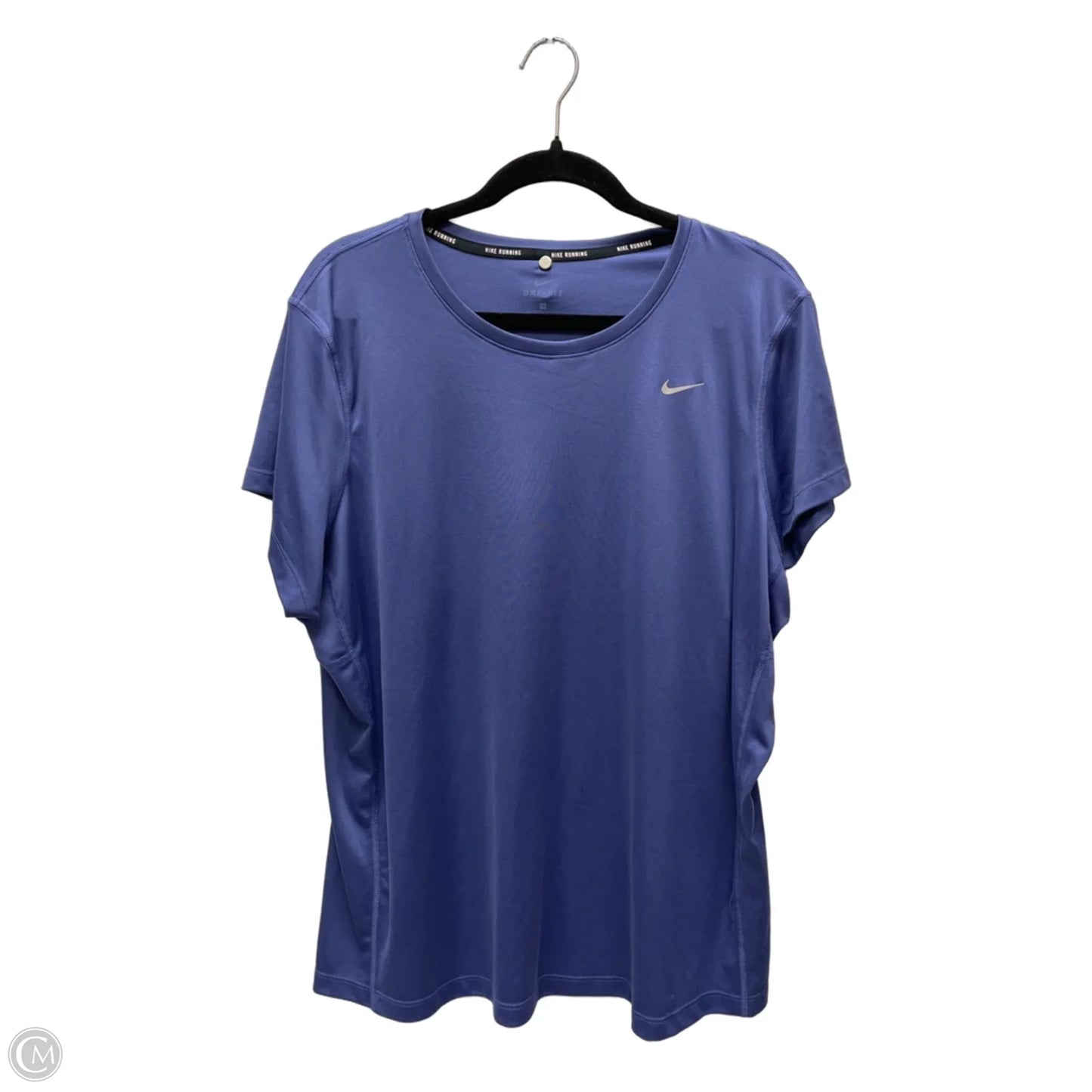 Athletic Top Short Sleeve By Nike In Blue, Size: 2x