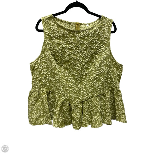 Top Sleeveless By Shein In Floral Print, Size: 4x