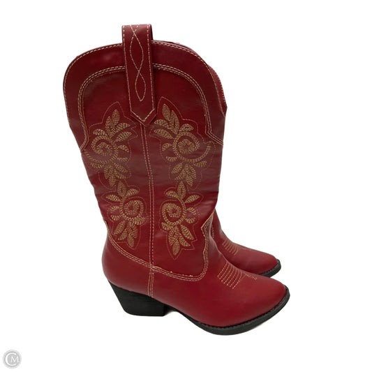 Boots Western By Rampage In Gold & Red, Size: 6