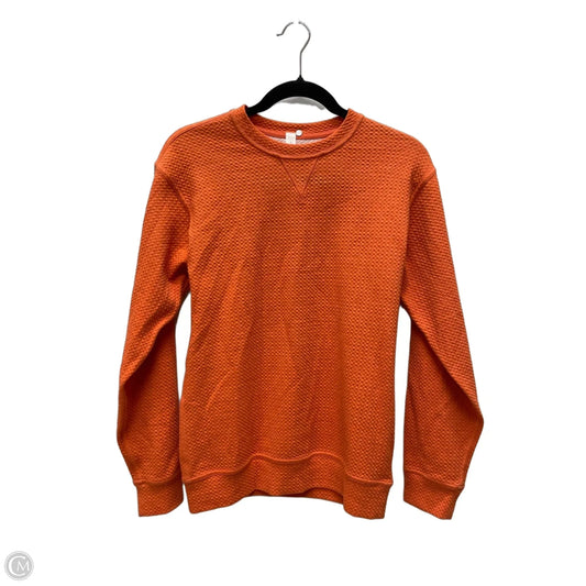Athletic Top Long Sleeve Crewneck By Lululemon In Orange, Size: Xs