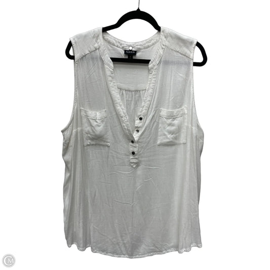 Top Sleeveless By Torrid In Cream, Size: 3x