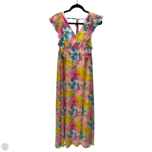 Dress Casual Maxi By Cato In Floral Print, Size: L