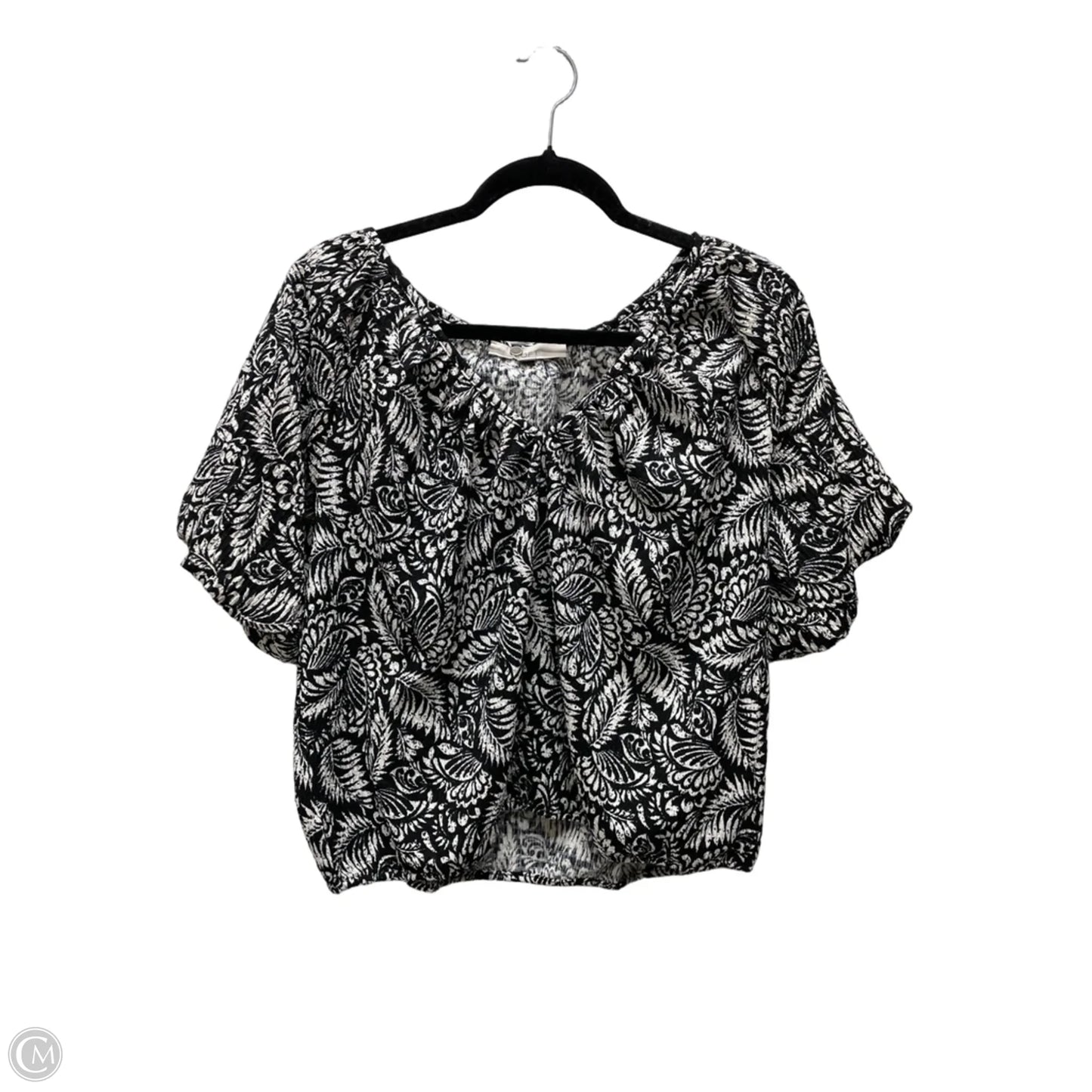 Top Short Sleeve By Loft In Floral Print, Size: M