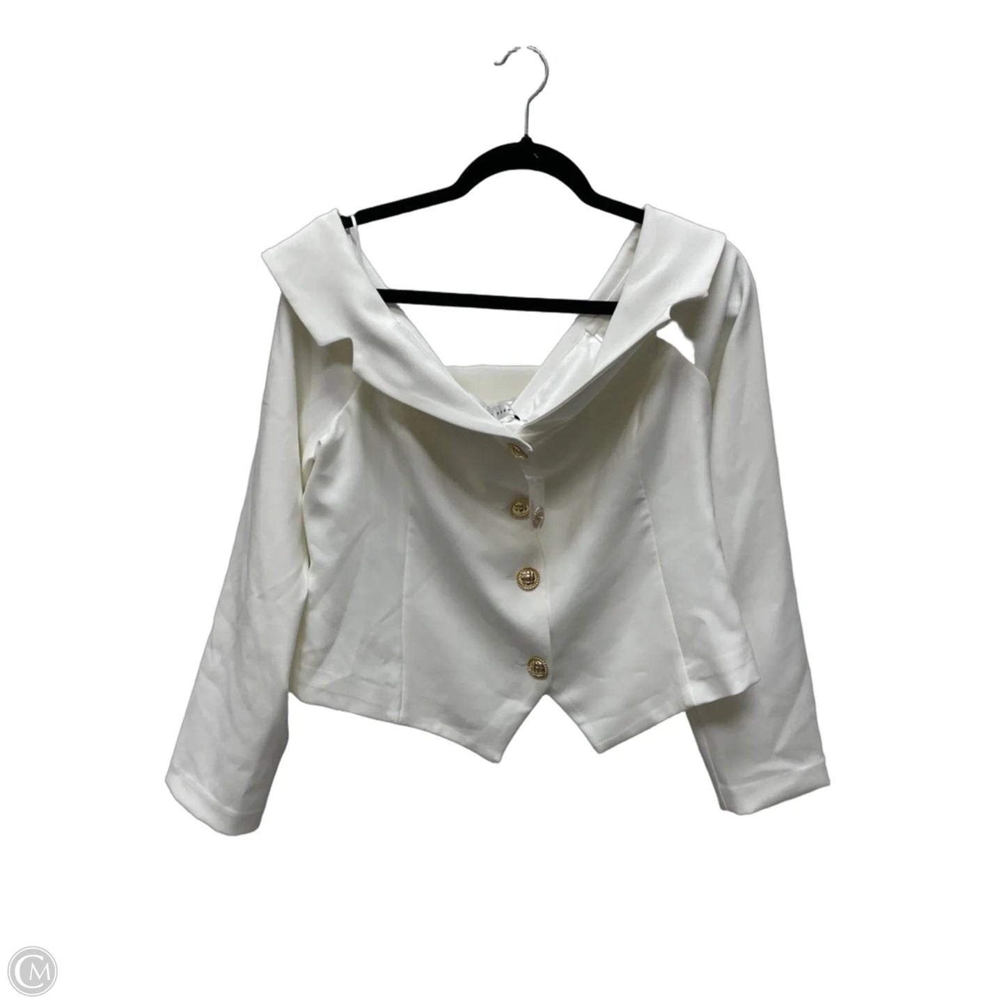Blouse Long Sleeve By Endless Rose In Cream, Size: Xl