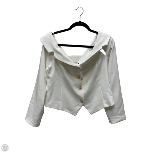 Blouse Long Sleeve By Endless Rose In Cream, Size: Xl