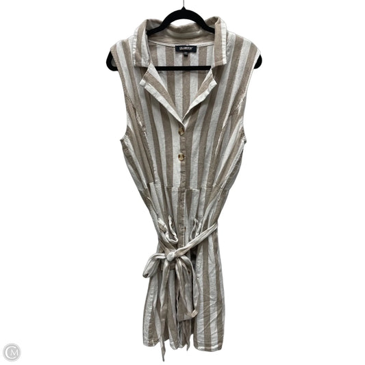 Dress Casual Short By Glamour In Striped Pattern, Size: Xl