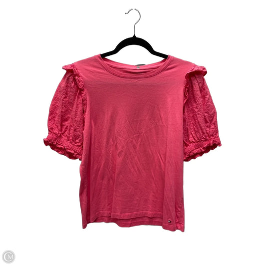 Top Short Sleeve By Tommy Hilfiger In Pink, Size: L