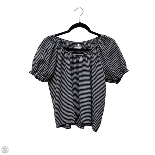 Top Short Sleeve By Madewell In Striped Pattern, Size: M