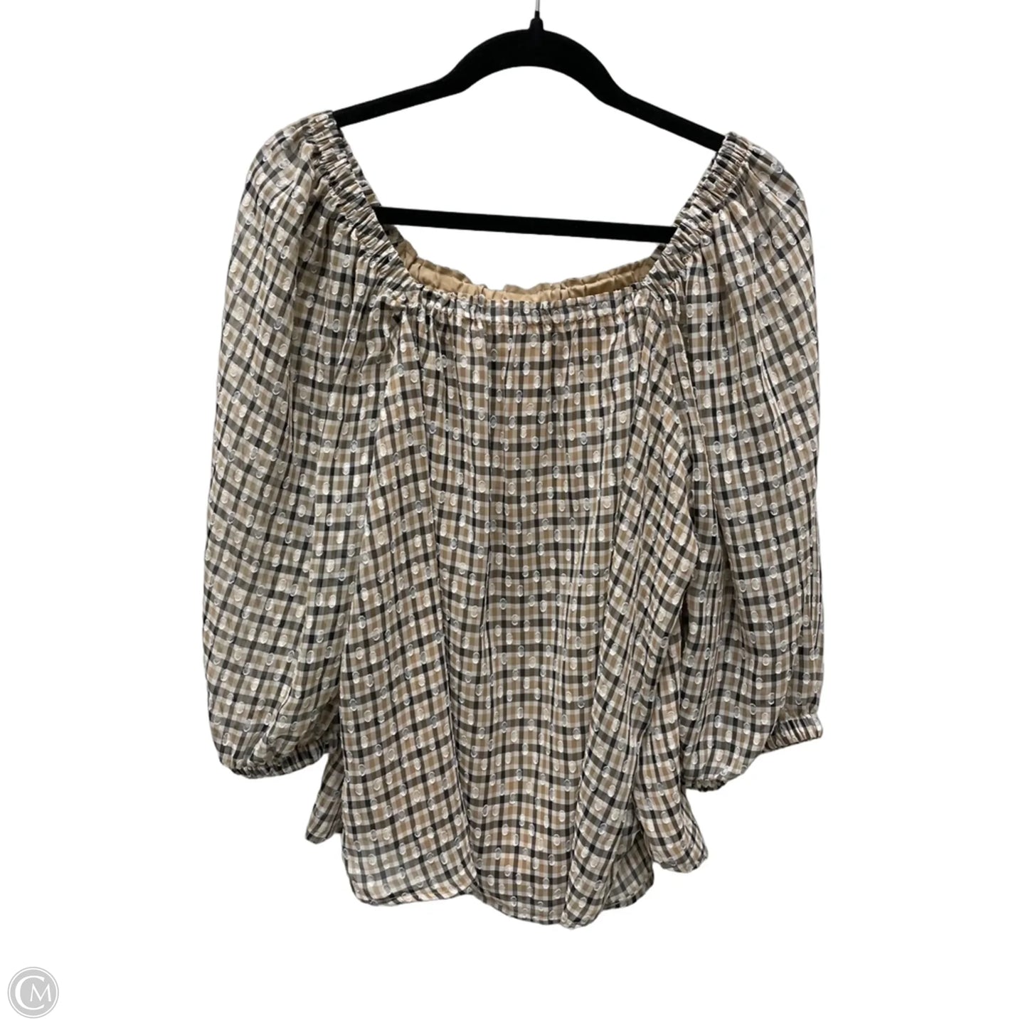 Blouse Long Sleeve By Anne Klein In Plaid Pattern, Size: 2x