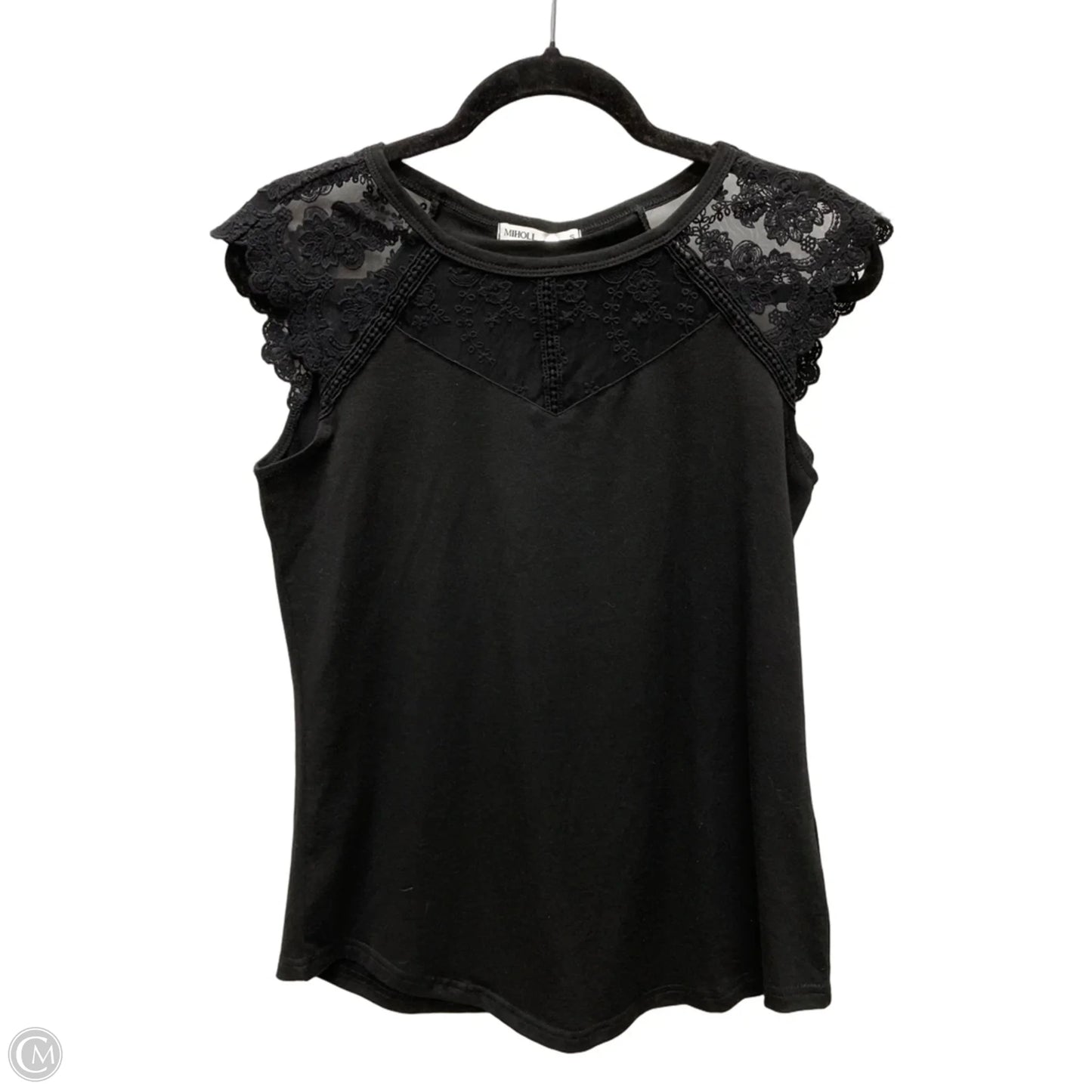 Top Short Sleeve By Miholl In Black, Size: S