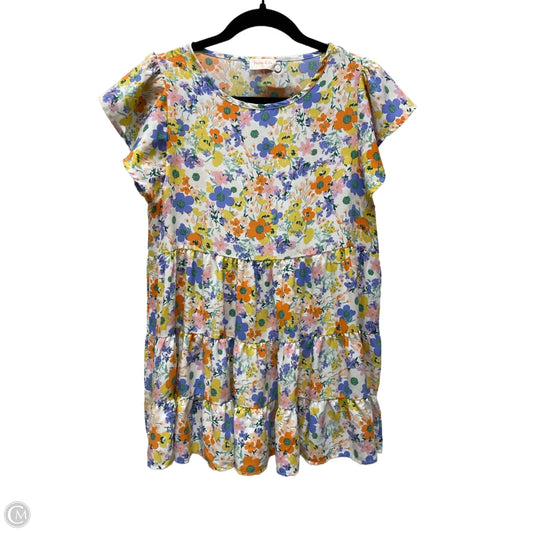 Blouse Short Sleeve By Clothes Mentor In Floral Print, Size: S