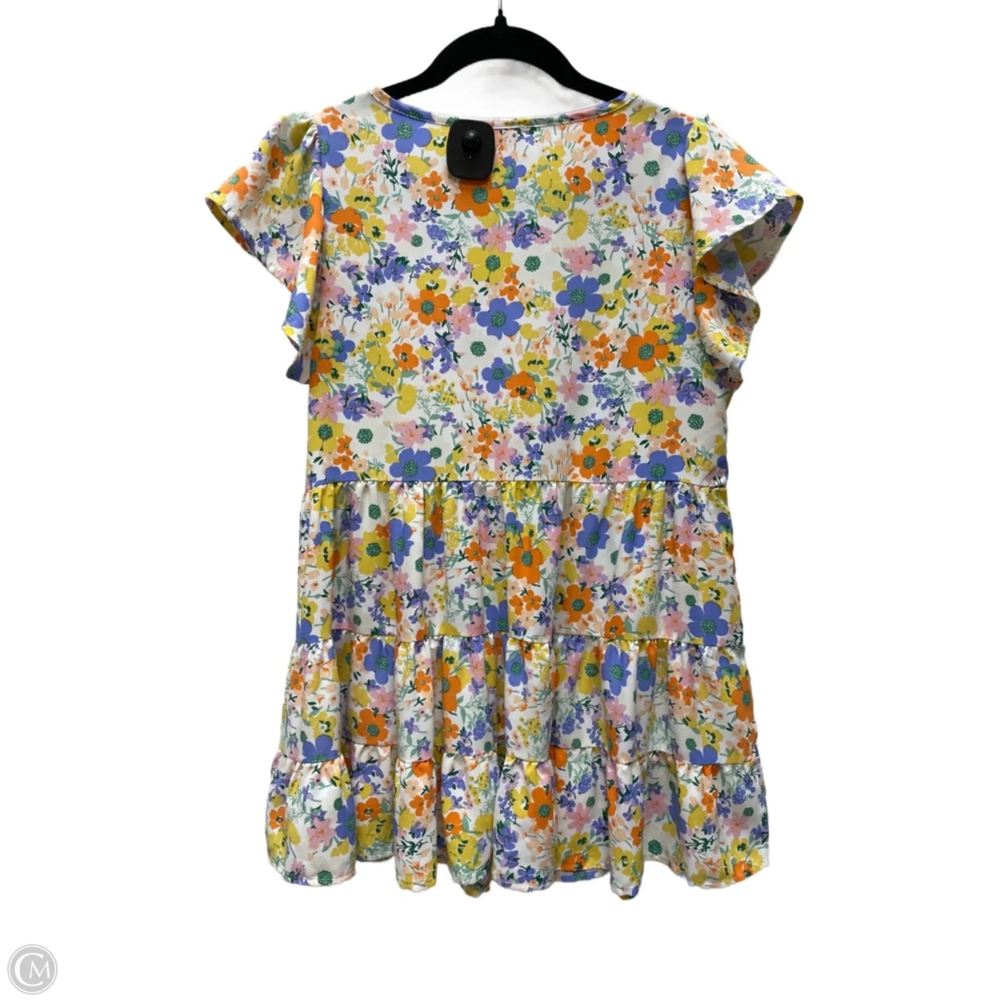 Blouse Short Sleeve By Clothes Mentor In Floral Print, Size: S
