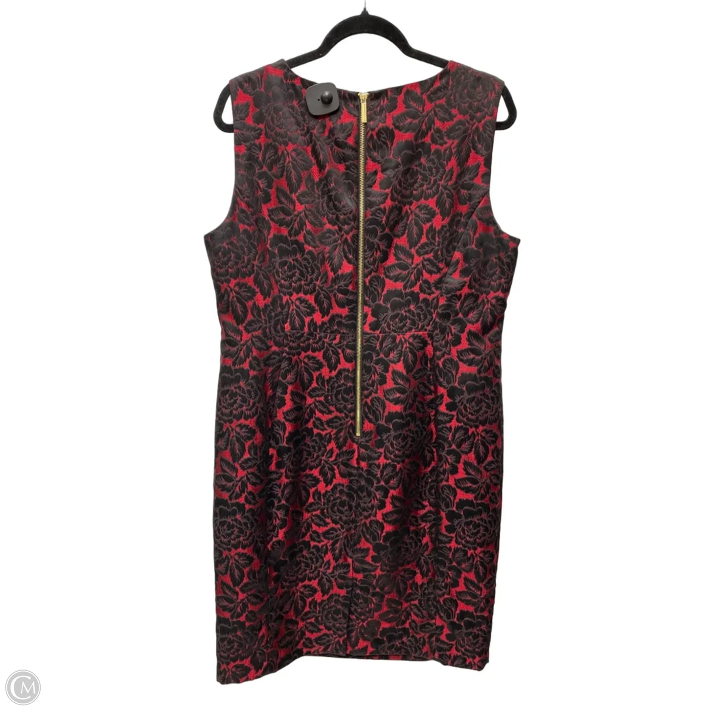 Dress Work By Calvin Klein In Black & Red, Size: Xl