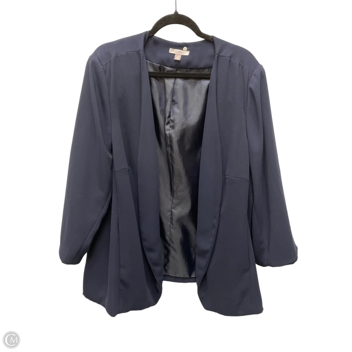 Blazer By Roz And Ali In Navy, Size: 3x