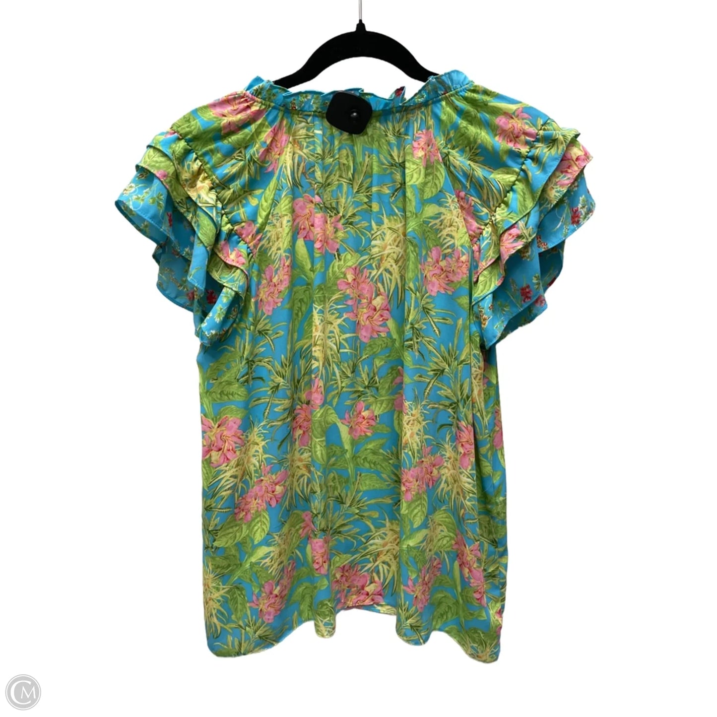 Blouse Short Sleeve By Rose And Olive In Floral Print, Size: L