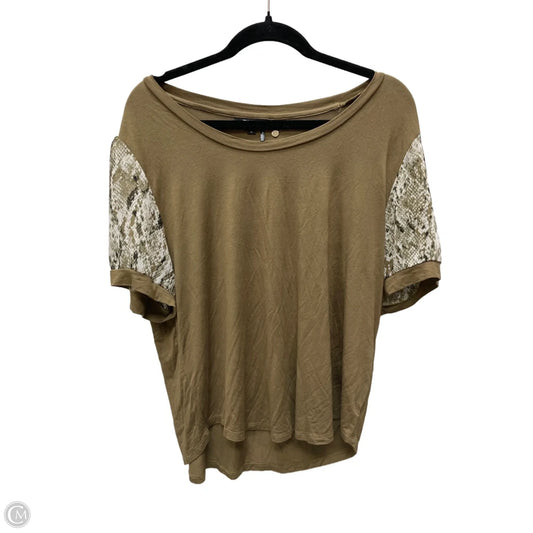 Top Short Sleeve By Dkny In Green, Size: Xl