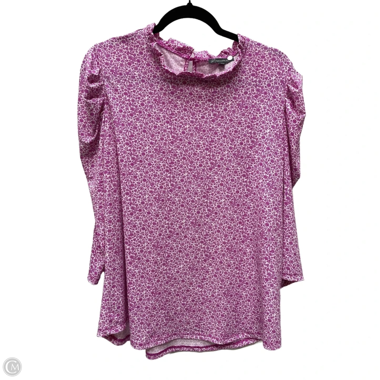 Blouse 3/4 Sleeve By Adrianna Papell In Floral Print, Size: Xl