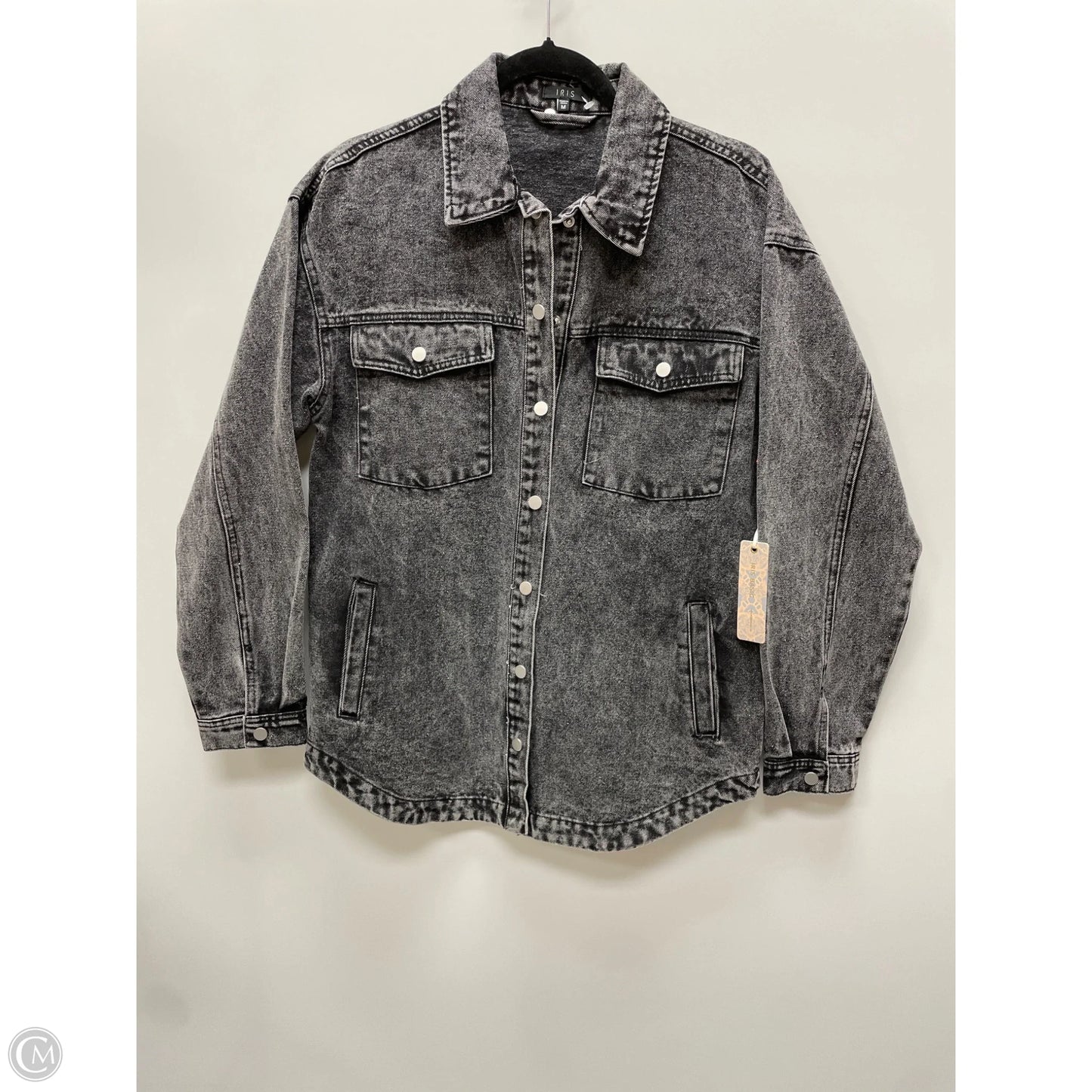 Jacket Denim By Iris In Grey Denim, Size: M
