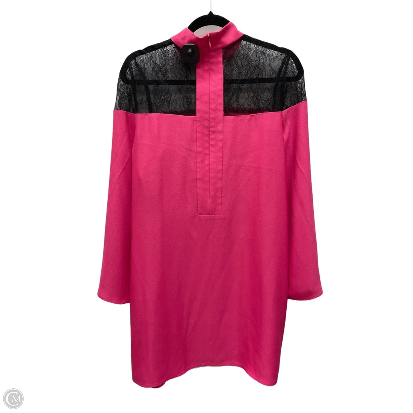 Dress Casual Short By Nicole Miller In Black & Pink, Size: S