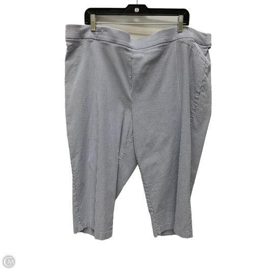 Pants Cropped By Counterparts In Striped Pattern, Size: 22