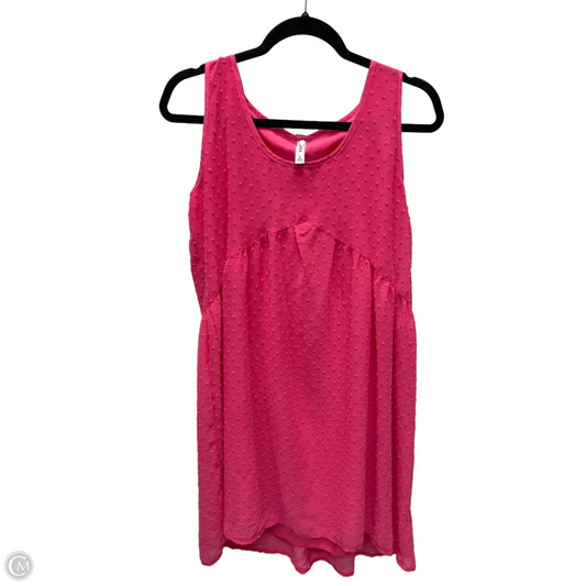 Dress Casual Short By Zenana In Pink, Size: L