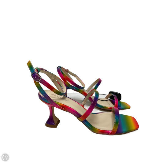 Sandals Heels Block By Bamboo In Multi-colored, Size: 9