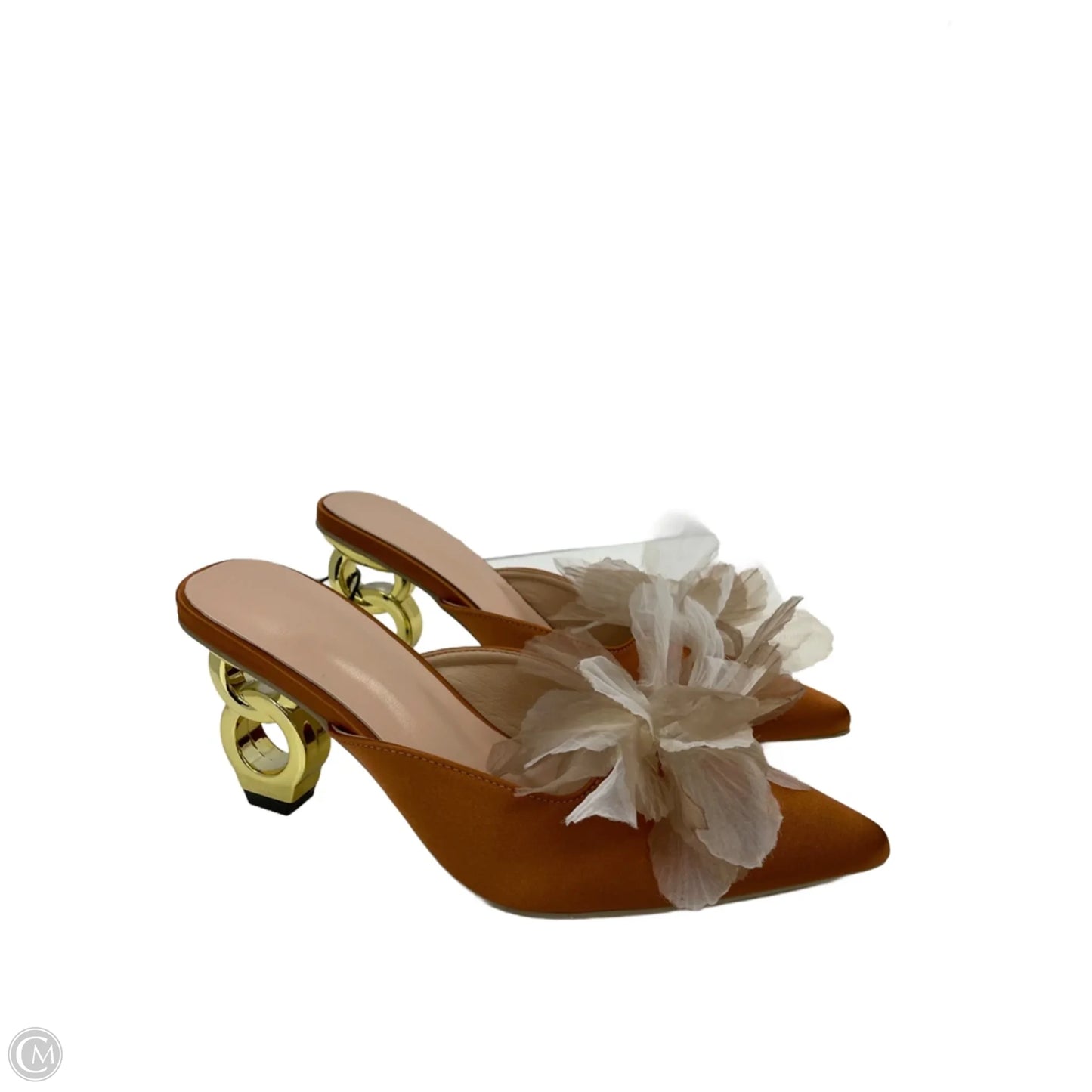 Shoes Heels Block By Clothes Mentor In Bronze, Size: 9