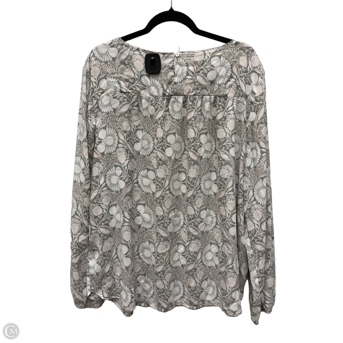 Blouse Long Sleeve By Loft In Floral Print, Size: 2x