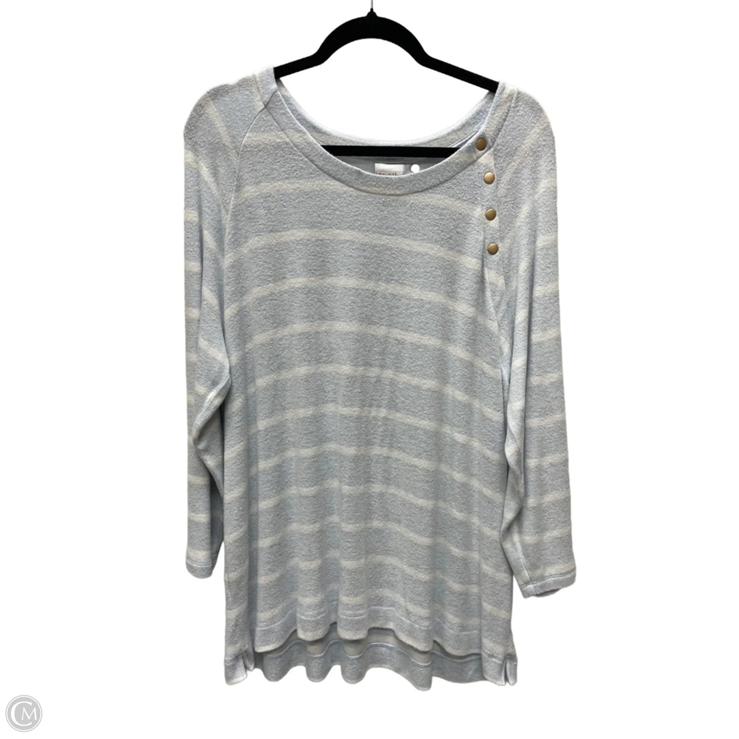 Sweater By Chicos In Striped Pattern, Size: 2x