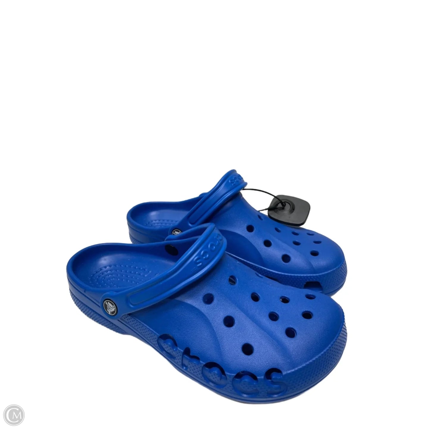 Shoes Flats By Crocs In Blue, Size: 10