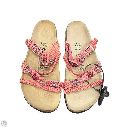 Sandals Flats By Birkenstock In Pink, Size: 7.5