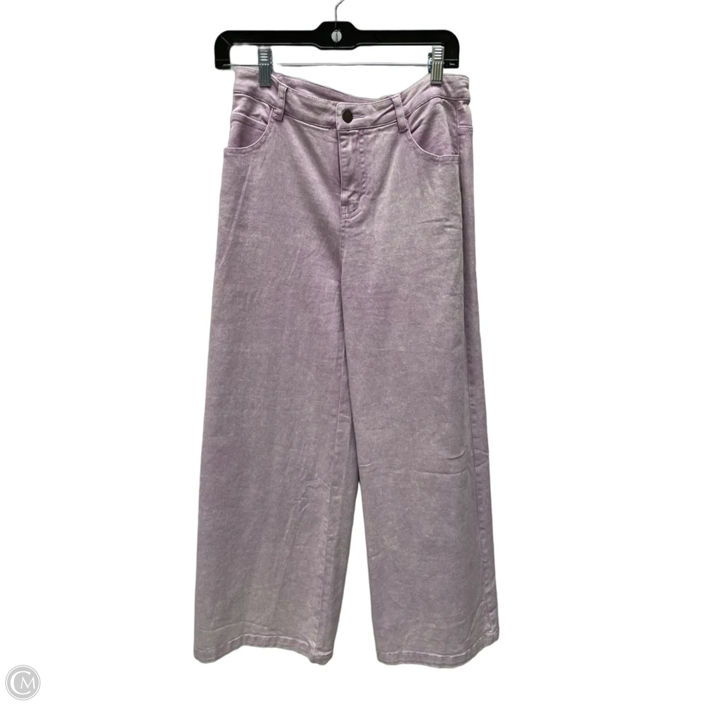 Jeans Wide Leg By Clothes Mentor In Purple Denim, Size: 12