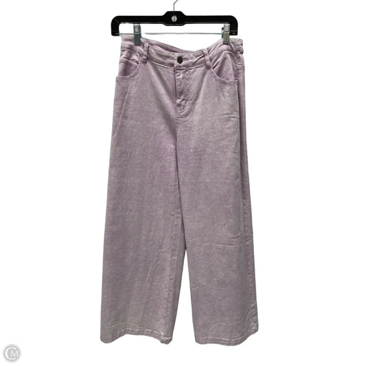 Jeans Wide Leg By Clothes Mentor In Purple Denim, Size: 12