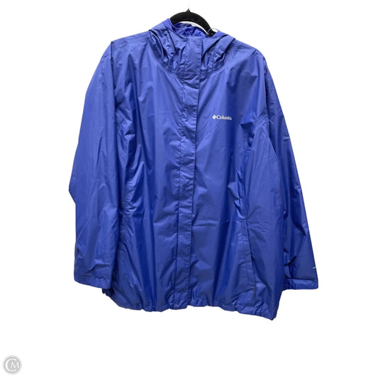 Jacket Windbreaker By Columbia In Blue, Size: 3x