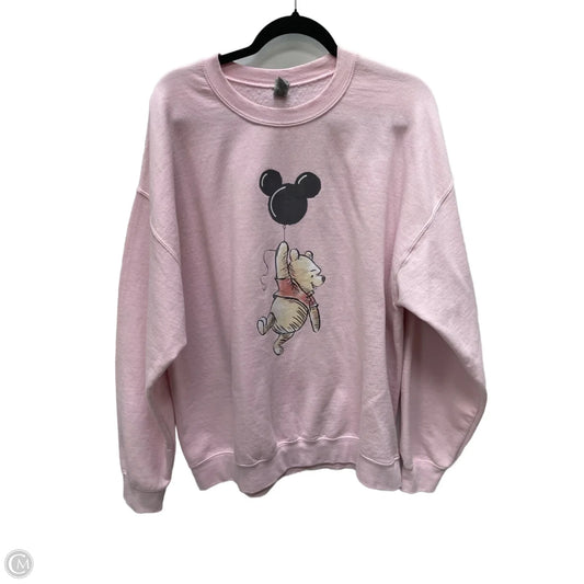 Top Long Sleeve By Gildan In Pink, Size: Xl