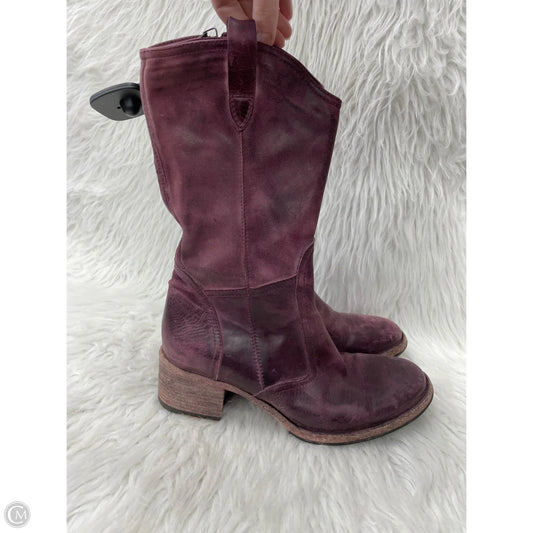 Boots Knee Heels By Gidigio In Purple, Size: 6.5