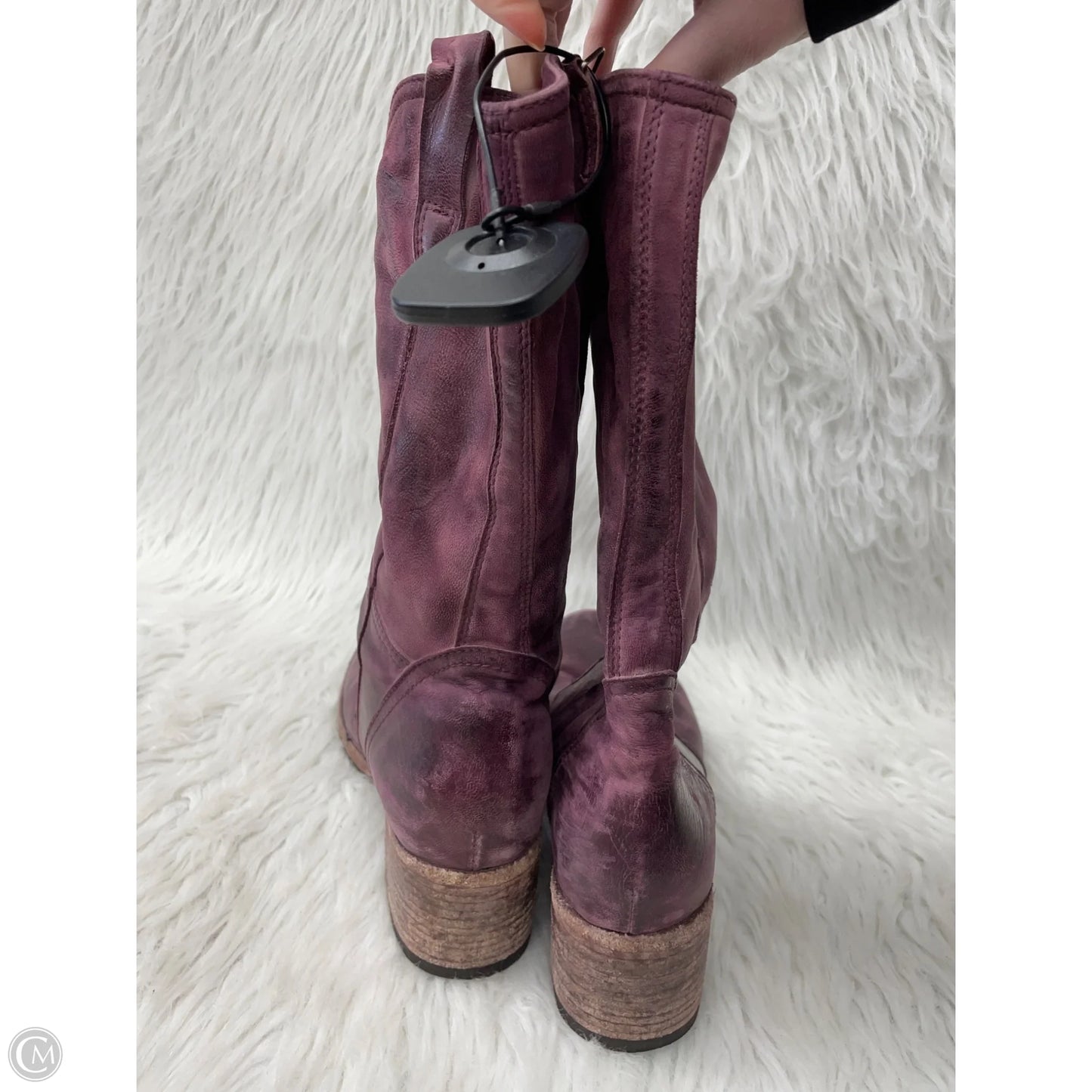 Boots Knee Heels By Gidigio In Purple, Size: 6.5