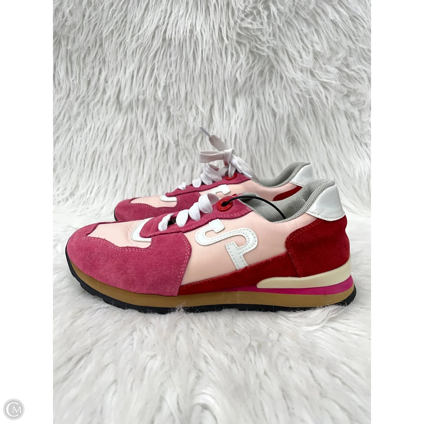 Shoes Sneakers By Clothes Mentor In Pink & White, Size: 6.5