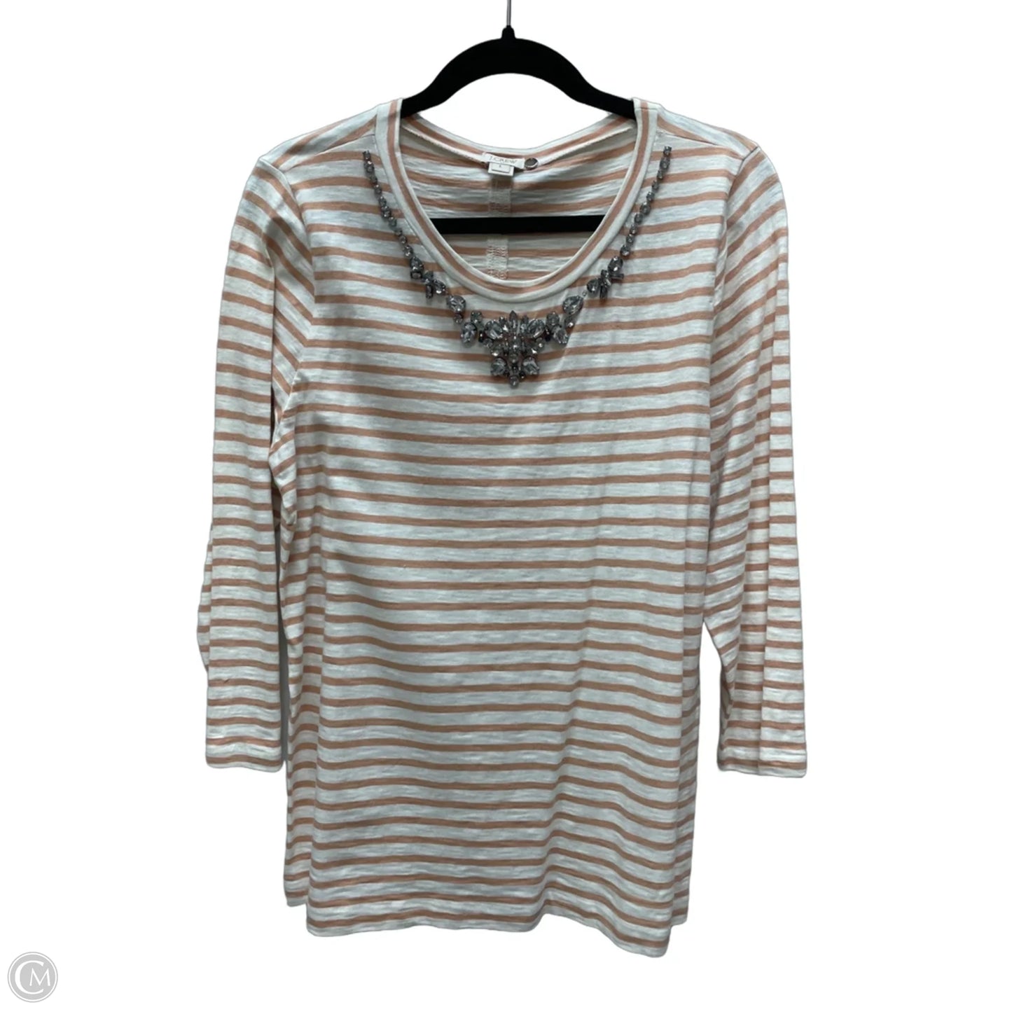 Top Long Sleeve By J. Crew In Striped Pattern, Size: L