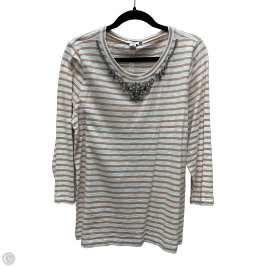 Top Long Sleeve By J. Crew In Striped Pattern, Size: L