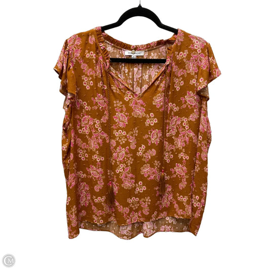 Top Sleeveless By Rose And Olive In Floral Print, Size: Xl