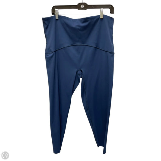 Athletic Leggings Capris By Spanx In Blue, Size: 2x