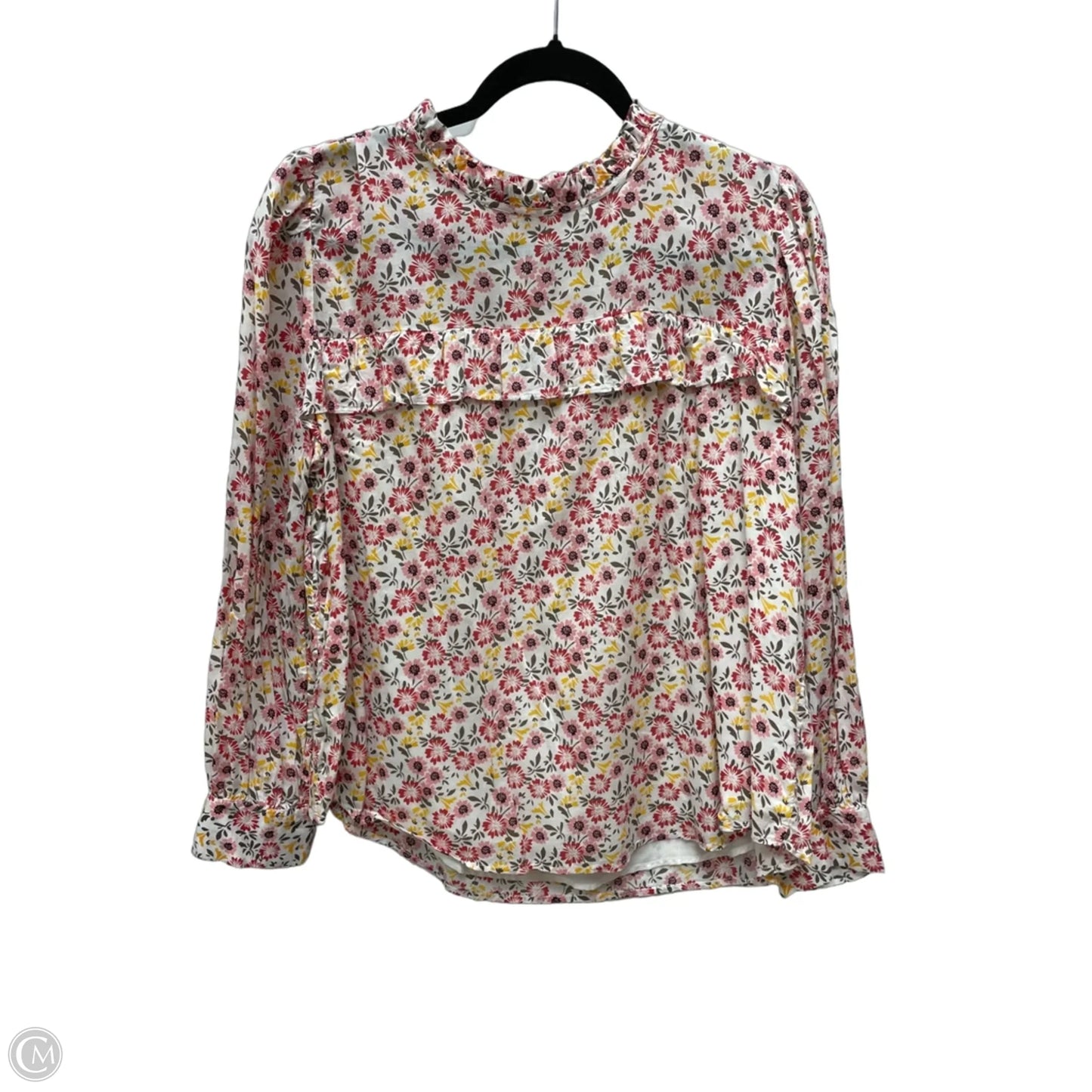 Top Long Sleeve By Loft In Floral Print, Size: L