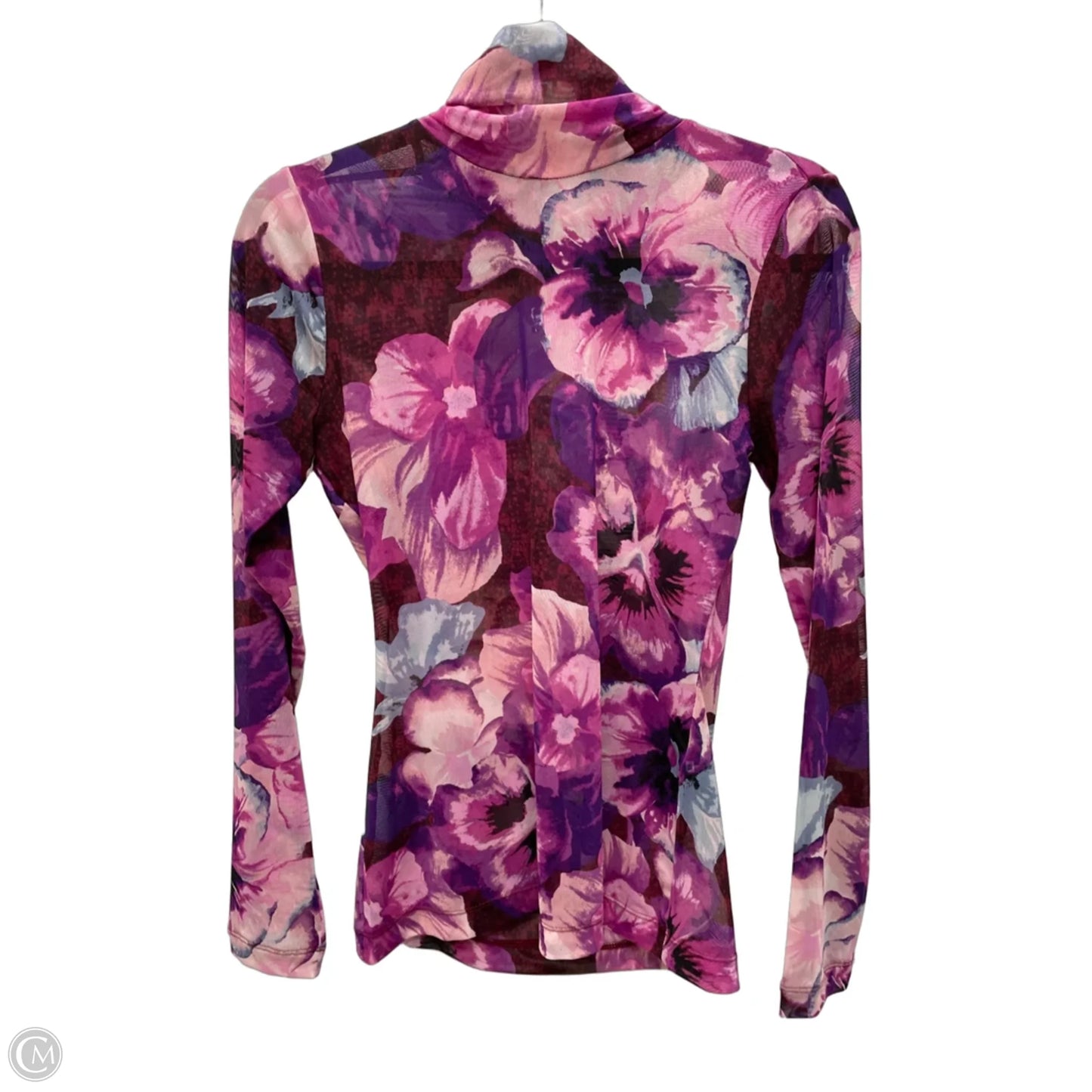 Blouse Long Sleeve By White House Black Market In Floral Print, Size: Xs