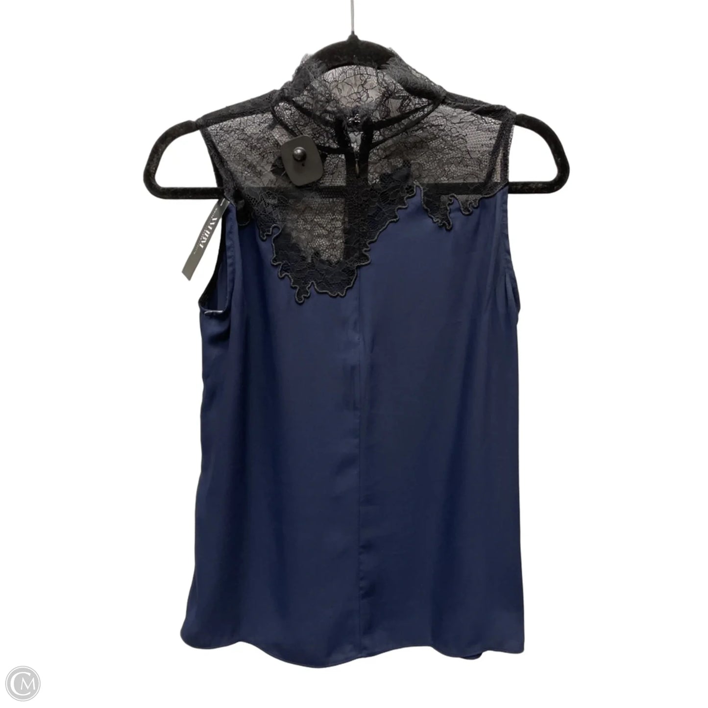 Blouse Sleeveless By White House Black Market In Navy, Size: Xs