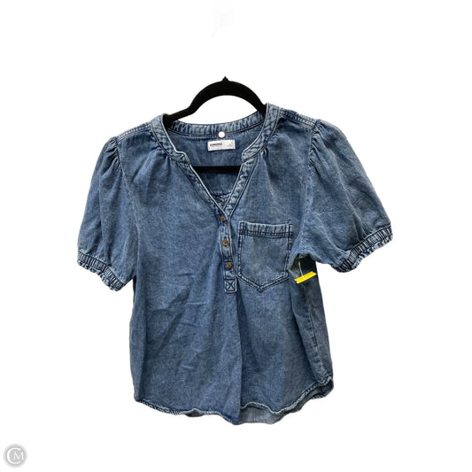 Top Short Sleeve By Sonoma In Blue Denim, Size: M